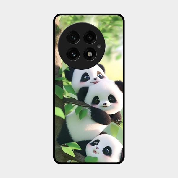 Panda Glossy Metal Case Cover For Oneplus 13 5G