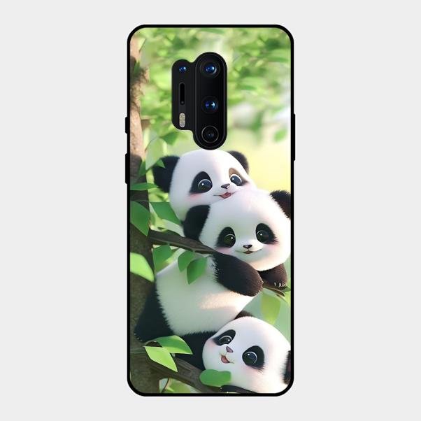 Panda Glossy Metal Case Cover For Oneplus 8 Pro