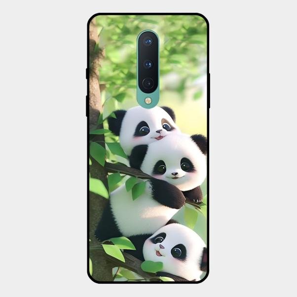 Panda Glossy Metal Case Cover For Oneplus 8