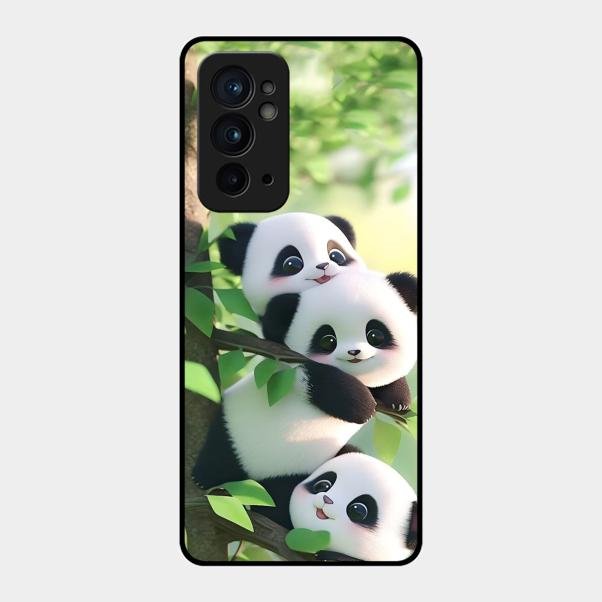 Panda Glossy Metal Case Cover For Oneplus 9Rt 5G