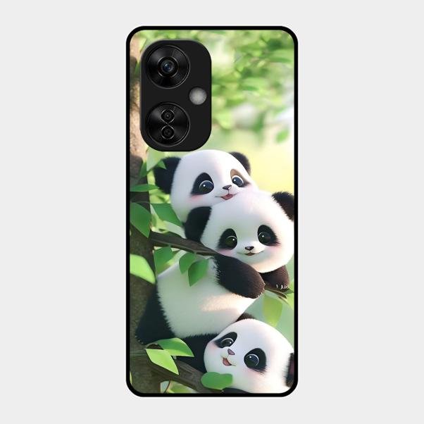 Panda Glossy Metal Case Cover For Oneplus Nord Ce 3 Lite 5G