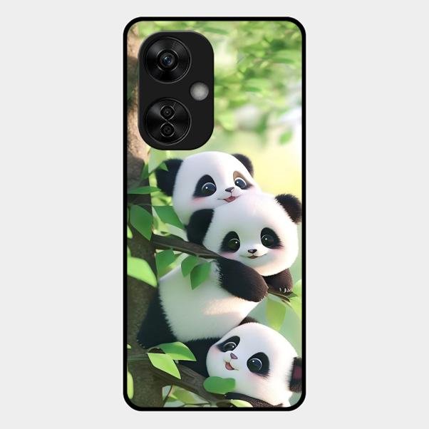 Panda Glossy Metal Case Cover For Oneplus Nord Ce5 5G