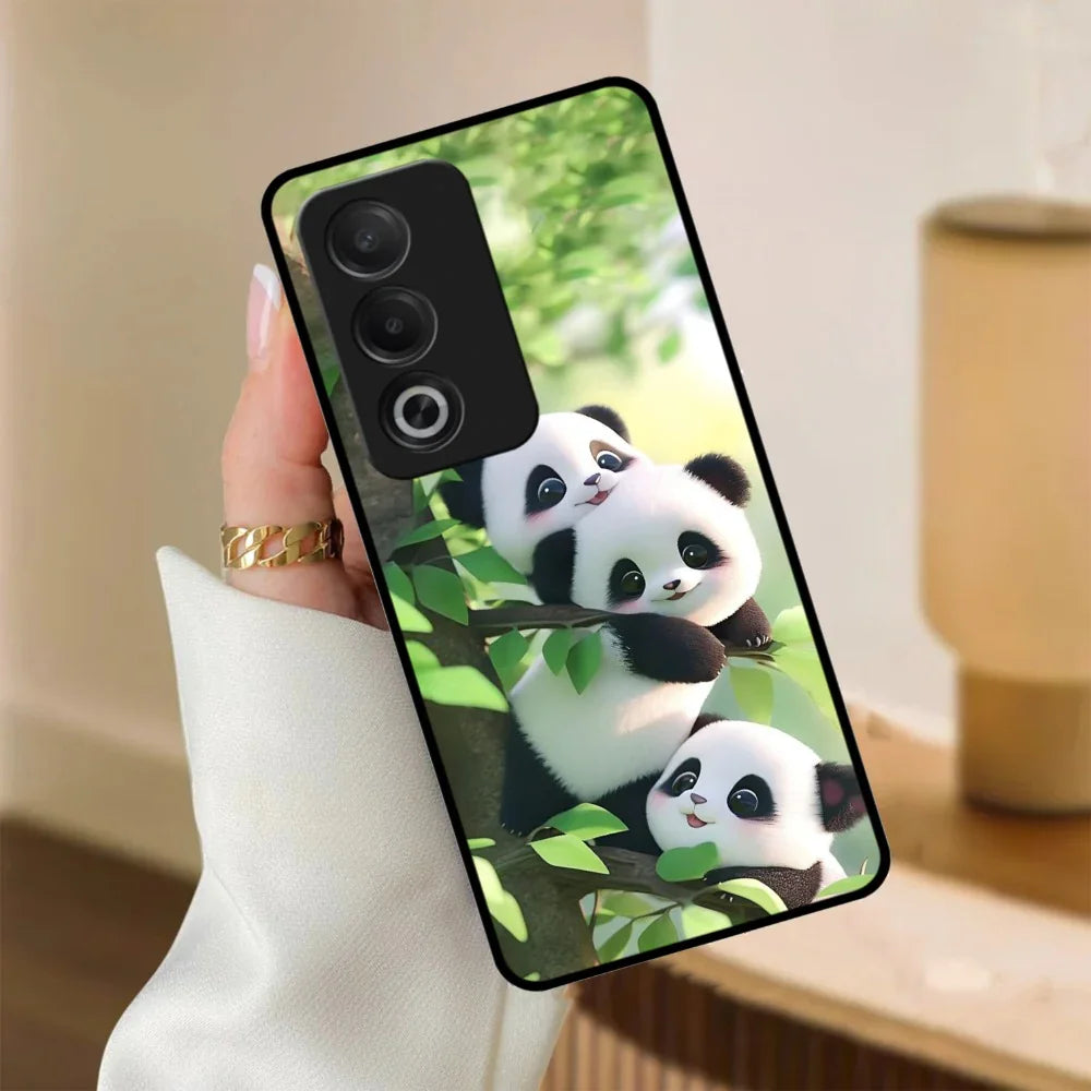 Panda Glossy Metal Case Cover For Oppo - ShopOnCliQ