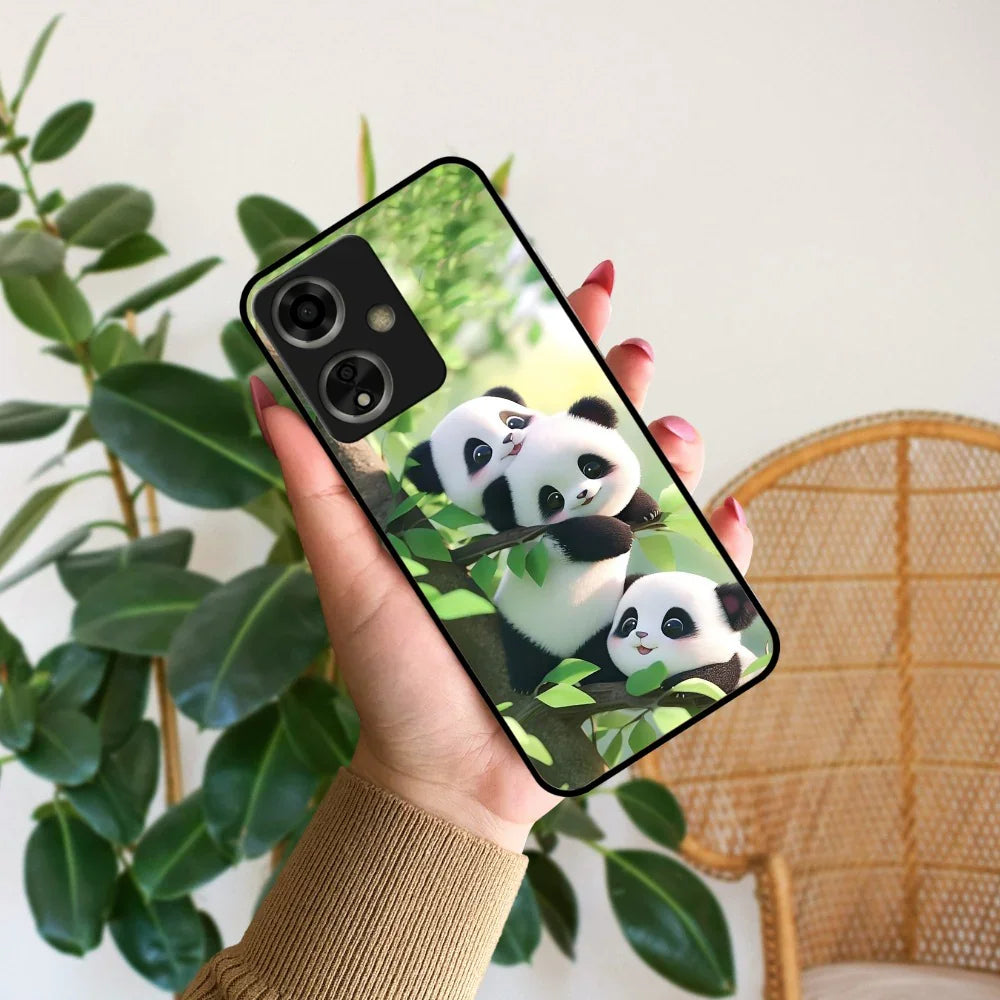 Panda Glossy Metal Case Cover For Oppo - ShopOnCliQ