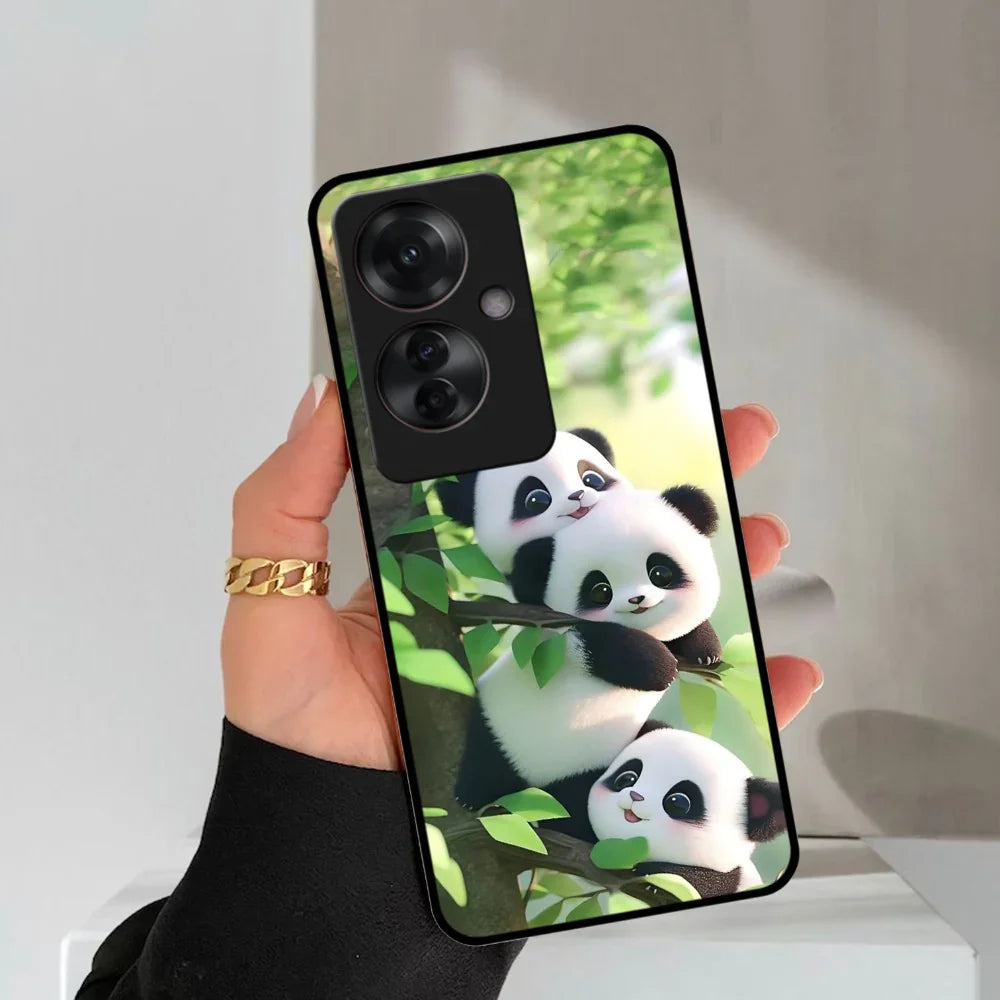 Panda Glossy Metal Case Cover For Oppo - ShopOnCliQ