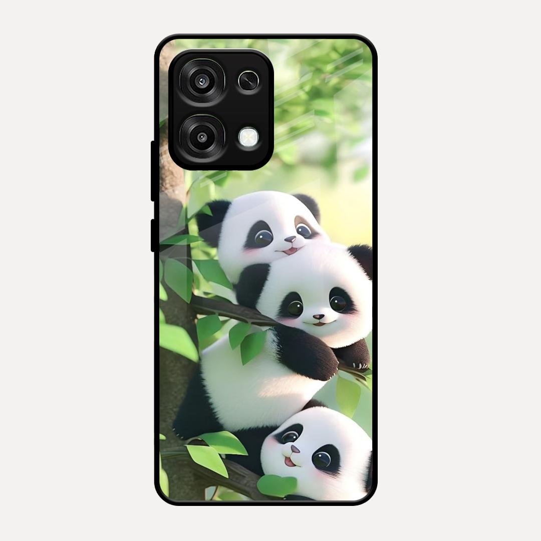 Panda Glossy Metal Case Cover For Oppo F31 5G