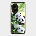 Panda Glossy Metal Case Cover For Oppo Reno 10 5G