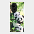 Panda Glossy Metal Case Cover For Oppo Reno 10 Pro 5G