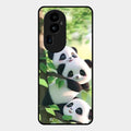 Panda Glossy Metal Case Cover For Oppo Reno 10 Pro Plus 5G