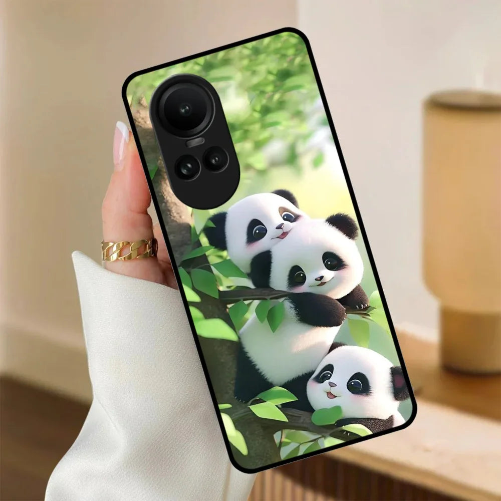 Panda Glossy Metal Case Cover For Oppo - ShopOnCliQ