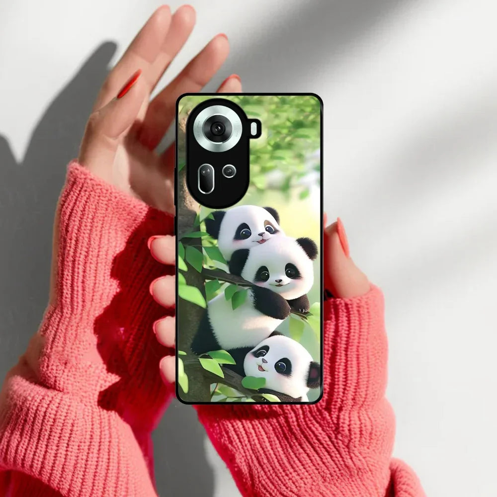 Panda Glossy Metal Case Cover For Oppo - ShopOnCliQ