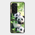 Panda Glossy Metal Case Cover For Oppo Reno 12 5G