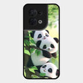 Panda Glossy Metal Case Cover For Oppo Reno 8 5G