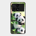Panda Glossy Metal Case Cover For Poco X6 Pro 5G