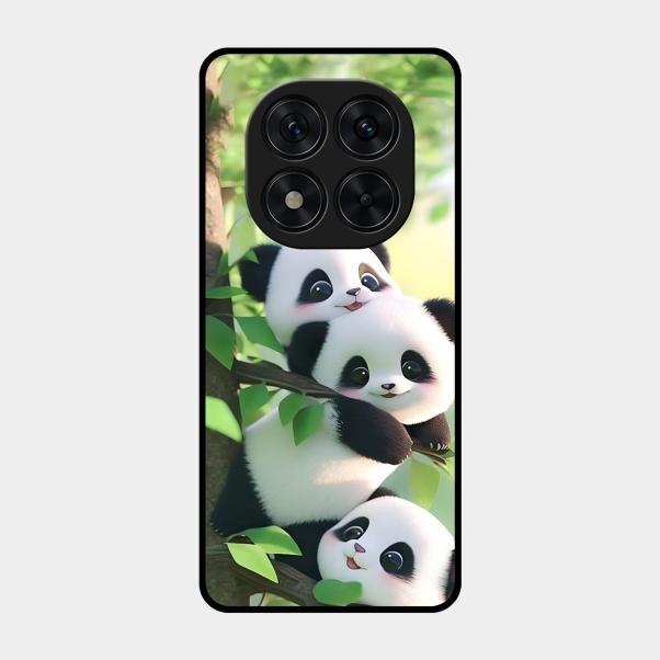 Panda Glossy Metal Case Cover For Poco X7 5G