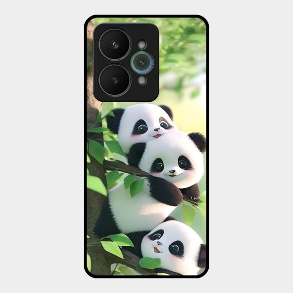 Panda Glossy Metal Case Cover For Realme 15 5G