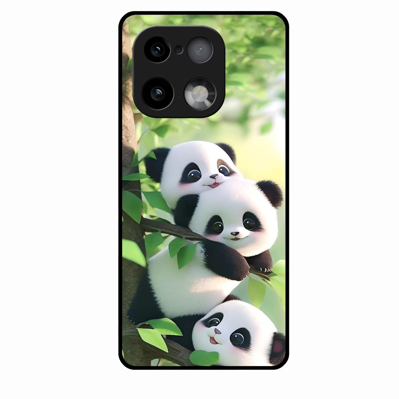 Panda Glossy Metal Case Cover For Realme 16 Pro Plus 5G