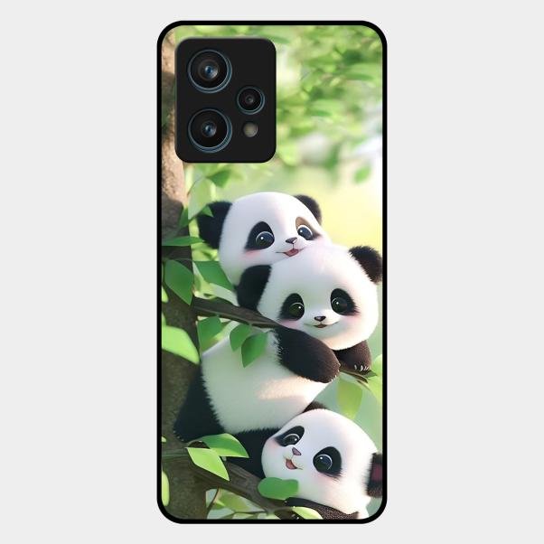 Panda Glossy Metal Case Cover For Realme 9 Pro Plus 5G