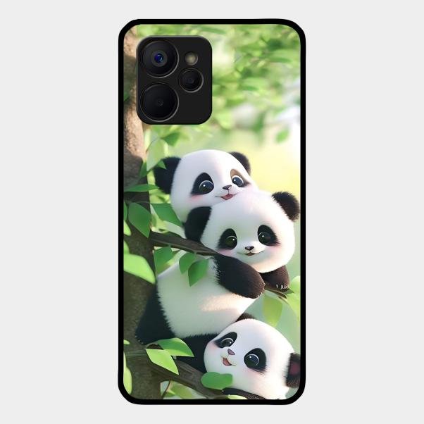 Panda Glossy Metal Case Cover For Realme 9I 5G