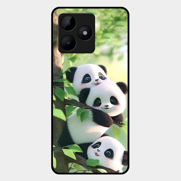 Panda Glossy Metal Case Cover For Realme C53