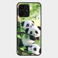 Panda Glossy Metal Case Cover For Redmi 12 5G