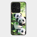 Panda Glossy Metal Case Cover For Redmi 13 5G