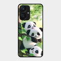 Panda Glossy Metal Case Cover For Redmi 13C 5G