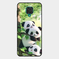 Panda Glossy Metal Case Cover For Redmi Note 10 Lite