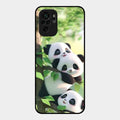 Panda Glossy Metal Case Cover For Redmi Note 10