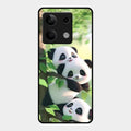 Panda Glossy Metal Case Cover For Redmi Note 13 5G