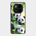 Panda Glossy Metal Case Cover For Redmi Note 14 Pro Plus 5G