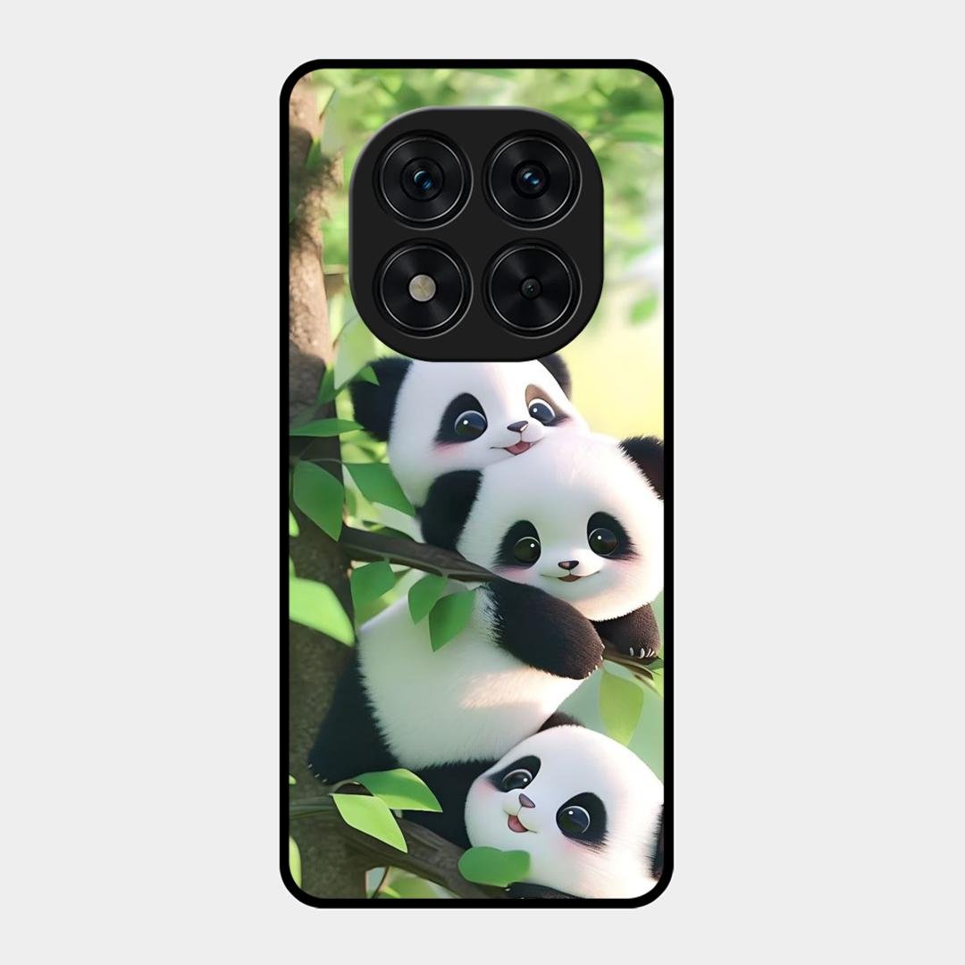 Panda Glossy Metal Case Cover For Redmi Note 15 Pro Plus 5G