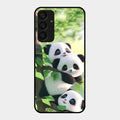 Panda Glossy Metal Case Cover For Samsung Galaxy A25 5G
