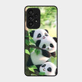 Panda Glossy Metal Case Cover For Samsung Galaxy A53 5G