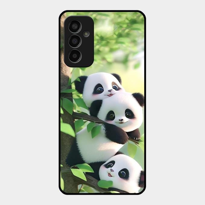 Panda Glossy Metal Case Cover For Samsung Galaxy F13