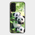 Panda Glossy Metal Case Cover For Samsung Galaxy M15 5G