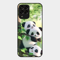 Panda Glossy Metal Case Cover For Samsung Galaxy M33 5G