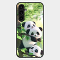 Panda Glossy Metal Case Cover For Samsung Galaxy S23 Fe 5G