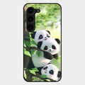 Panda Glossy Metal Case Cover For Samsung Galaxy S23 Plus 5G