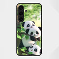 Panda Glossy Metal Case Cover For Samsung Galaxy S25 FE 5G