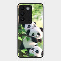 Panda Glossy Metal Case Cover For Vivo T3 5G