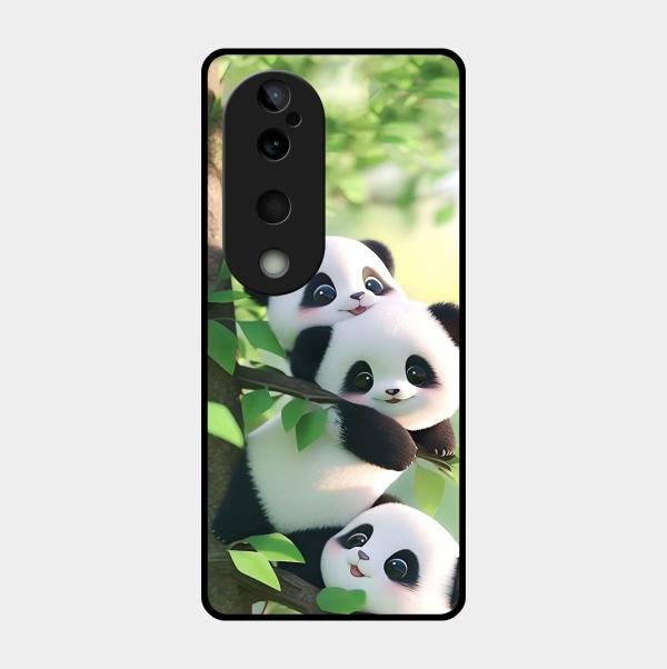 Panda Glossy Metal Case Cover For Vivo T3 Ultra
