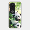 Panda Glossy Metal Case Cover For Vivo T4 Ultra 5G