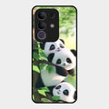 Panda Glossy Metal Case Cover For Vivo T4X 5G