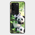Panda Glossy Metal Case Cover For Vivo V29 5G