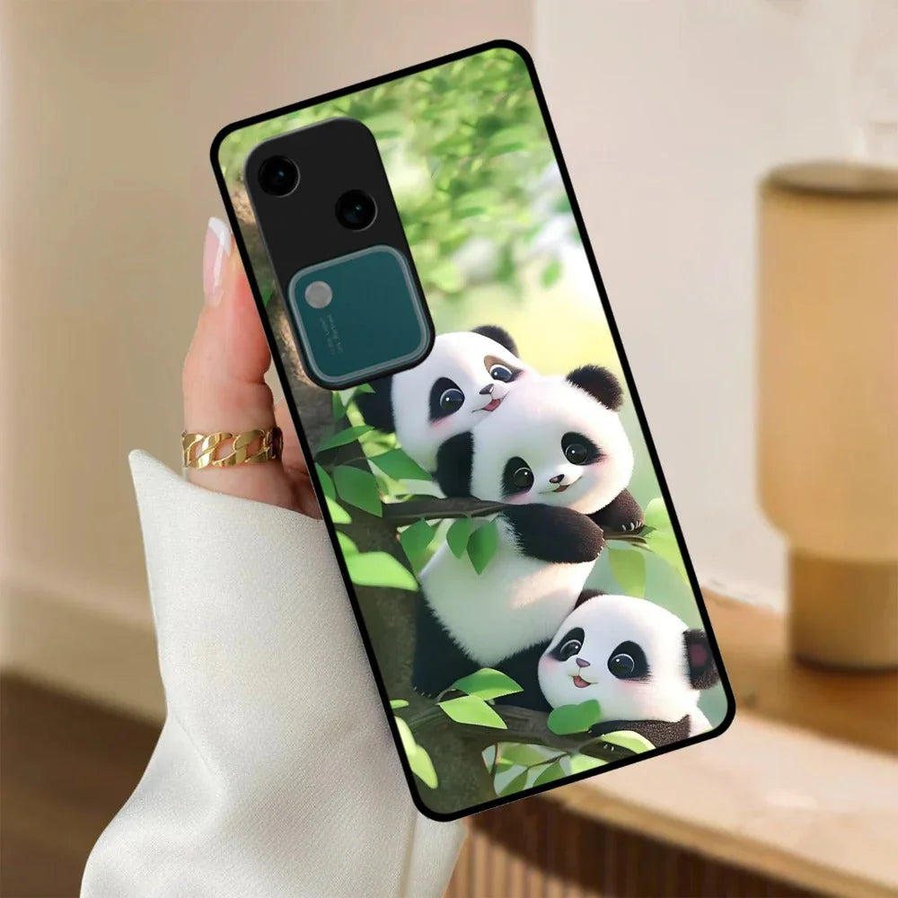 Panda Glossy Metal Case Cover For Vivo - ShopOnCliQ