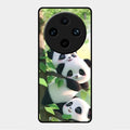Panda Glossy Metal Case Cover For Vivo X100 Pro 5G