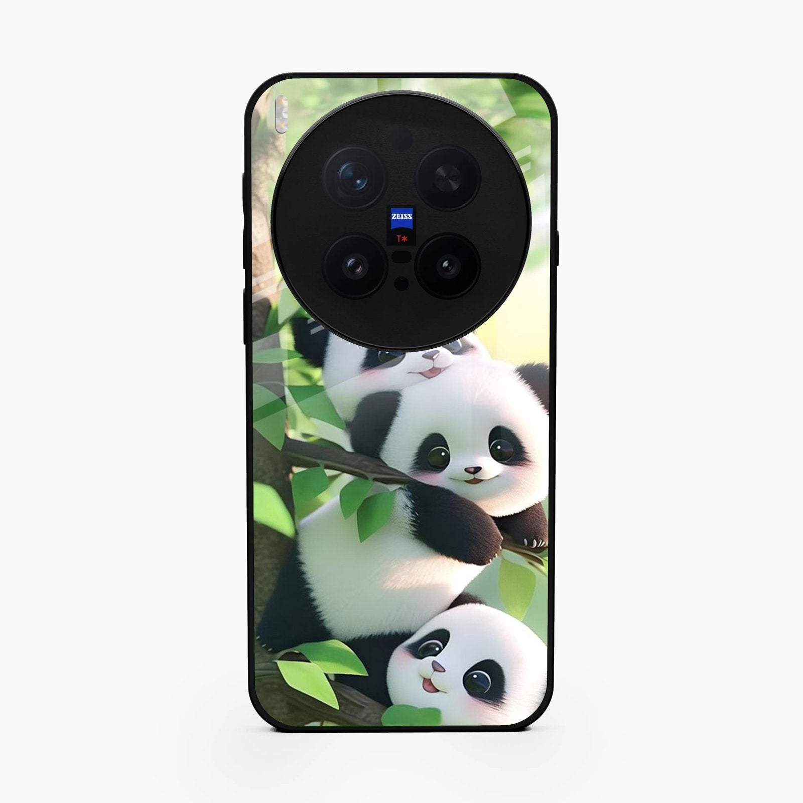 Panda Glossy Metal Case Cover For Vivo X300 Pro 5G
