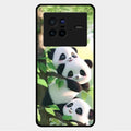 Panda Glossy Metal Case Cover For Vivo X80 5G