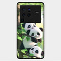 Panda Glossy Metal Case Cover For Vivo X80 Pro 5G